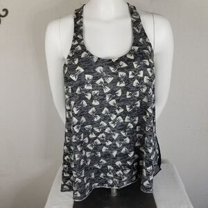 Self‎ Esteem Black Sheer Back Razorback Top